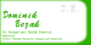 dominik bezak business card