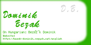 dominik bezak business card